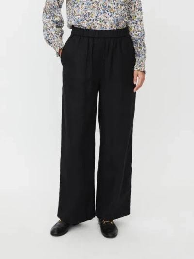 Masai Copenhagen Maparino Linen Wide Leg Pants In Black