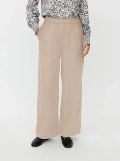 Masai Copenhagen Maparino Linen Wide Leg Pants In Brown
