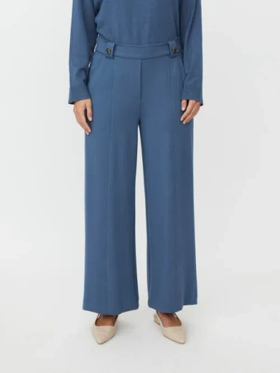 Masai Copenhagen Mapaxora Cropped Wide Leg Pants In Blue