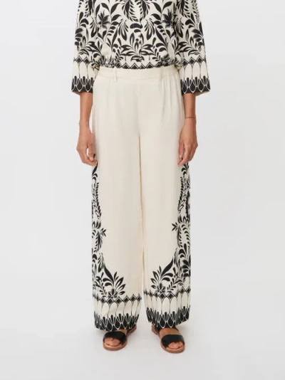 Masai Copenhagen Mapelyssa Floral Border Trousers In White
