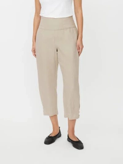 Masai Copenhagen Mapenna Cropped Linen Trousers In Brown