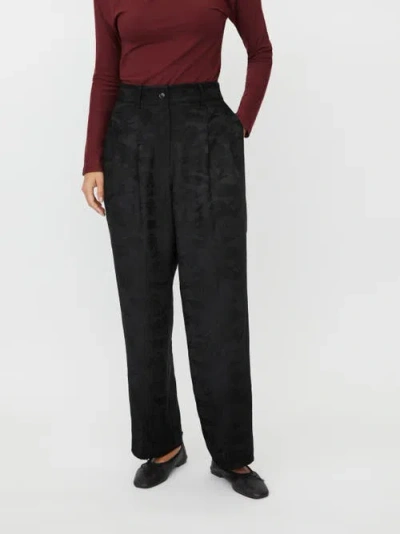 Masai Copenhagen Maperli Jacquard Textured Pants In Black