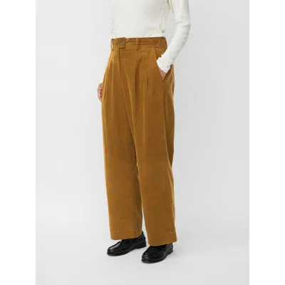 Masai Copenhagen Maperli Velvet Cropped Pants In Brown