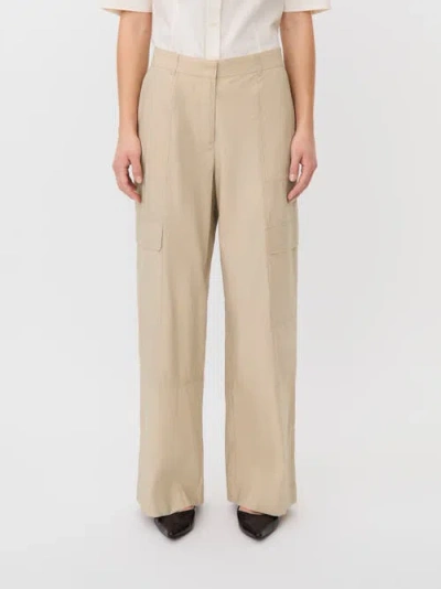 Masai Copenhagen Maplythora Wide Leg Cargo Trousers In Neutral