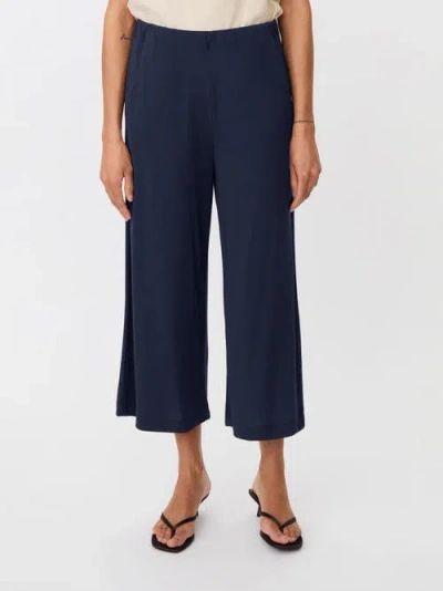 Masai Copenhagen Mapryvora Wide Leg Cropped Trouser In Blue