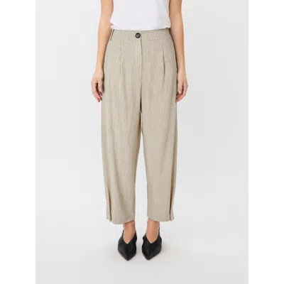 Masai Copenhagen Mapunna High Rise Pleated Trousers In Neutral