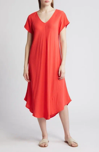 Masai Copenhagen Nebili V-neck Shift Dress In Hibiscus