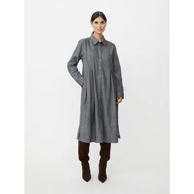 Masai Copenhagen Noveline Long Sleeve Shirt Dress In Blue