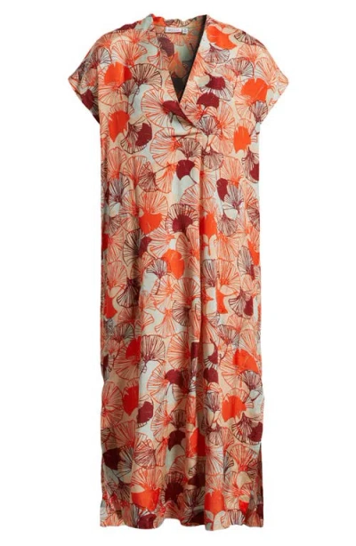 Masai Copenhagen Olivian Print Midi Dress In Poinciana