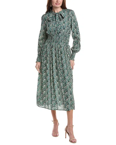Masai Copenhagen Printed Midi Dress In Green