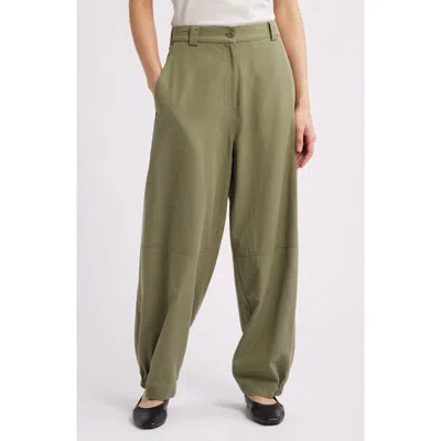 Masai Copenhagen Prionna Barrel Leg Pants In Dark Lichen Green