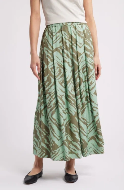 Masai Copenhagen Siffan Maxi Skirt In Dark Lichen Green