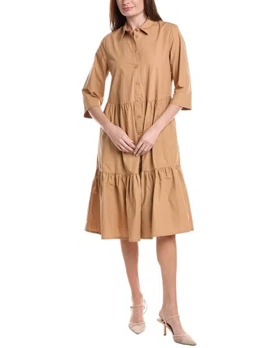 Masai Copenhagen Solid Midi Dress In Brown