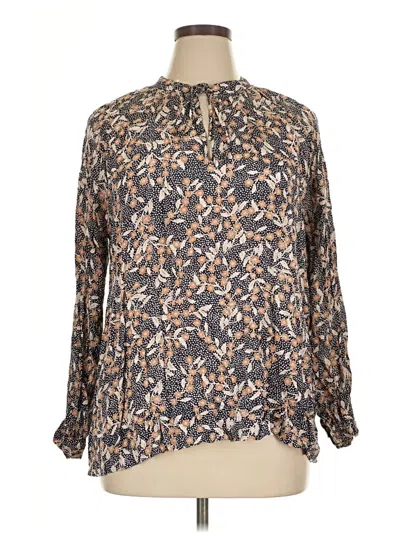 Pre-owned Masai Long Sleeve Blouse In Brown