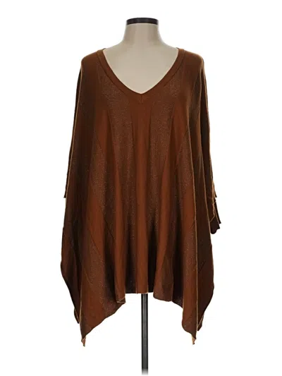 Pre-owned Masai Poncho In Brown
