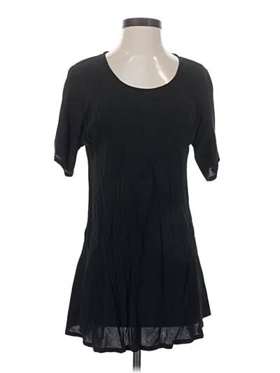 Pre-owned Masai Short Sleeve Top Black Scoop Neck Tops