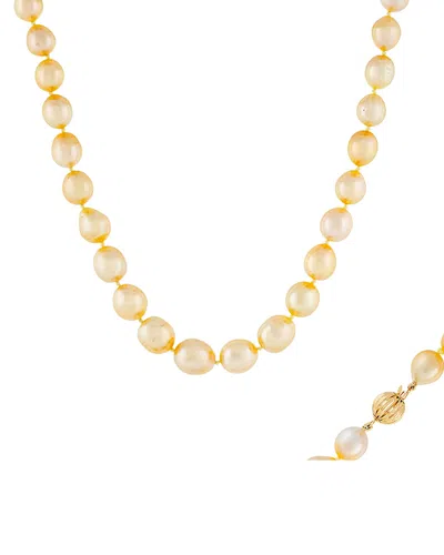 Masako Pearls 14k 10-13.2mm Golden South Sea Pearl Necklace