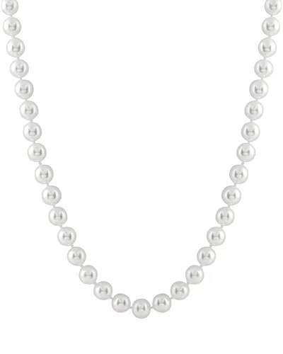 Masako Pearls 14k 7-7.5mm Akoya Pearl Necklace In Silver