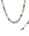Masako Pearls Splendid Pearls 14k 0.02 Ct. Tw. Diamond & 11-13mm Tahitian & South Sea Pearl Necklace
