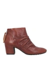 Masami Woman Ankle Boots Cocoa Size 6 Soft Leather In Brown