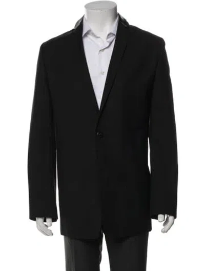 Pre-owned Masatomo Wool Peacoat In Black