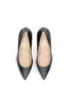 Mascaro Leather Pointed Toe Pump In Black
