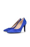 Mascaro Suede Pointed Toe Pump In Blue
