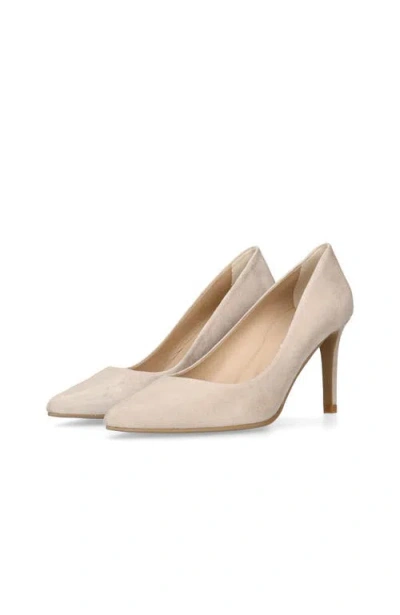 Mascaro Suede Pointed Toe Pump In Sand