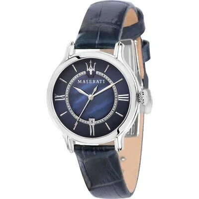 Pre-owned Maserati Epoca Women's R8851118502 Watch Stainless Steel Blue Dial Ladies Watch