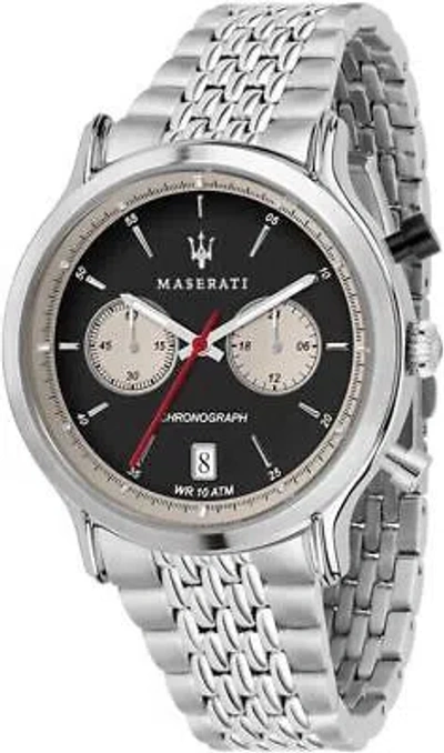 Pre-owned Maserati Legend Mens R8873638001 Watch Stainless Steel Analogue Black Dial Watch