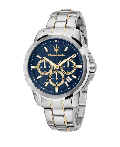 Maserati Men's Chronograph Two-tone Metal Band Watch, 44mm
