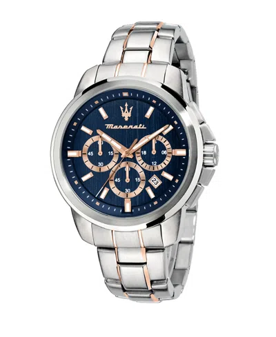 Maserati Men's Chronograph Two-tone Metal Band Watch, 44mm