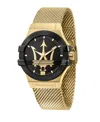 Maserati Men's Date Gold Metal Band Watch, 42mm