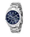 Maserati Men's Multifunction Stainless Steel Metal Band Watch, 43mm