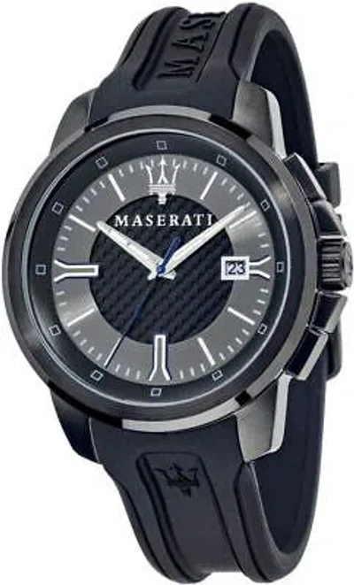 Pre-owned Maserati Men's R8851123004 Watch Stainless Steel Silicone Strap Analogue Watch