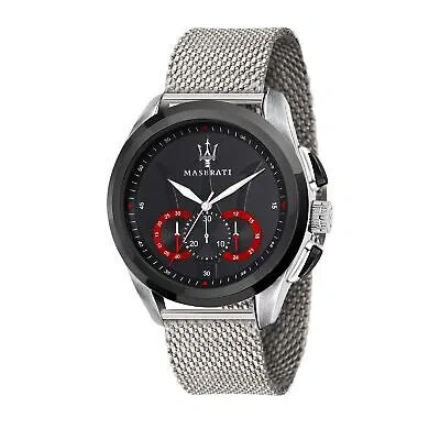 Pre-owned Maserati Men's R8873612005 Traguardo Analog Display Analog Quartz Silver Watch