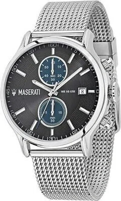 Pre-owned Maserati Men's R8873618003 Epoca Analog Display Analog Quartz Silver Watch