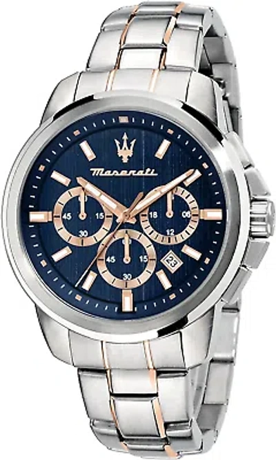 Pre-owned Maserati Men's R8873621008 Successo Analog Display Quartz Rose Gold Watch