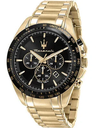 Pre-owned Maserati R8873612041 Traguardo Chronograph Mens Watch 45mm 10atm