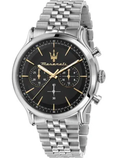 Pre-owned Maserati R8873618017 Epoca Chronograph Mens Watch 42mm 10atm