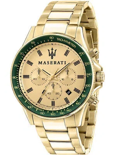 Pre-owned Maserati R8873640005 Sfida Chronograph Mens Watch 44mm 10atm