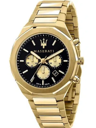 Pre-owned Maserati R8873642001 Stile Chronograph Mens Watch 45mm 10atm