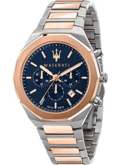 Pre-owned Maserati R8873642002 Stile Chronograph Mens Watch 45mm 10atm