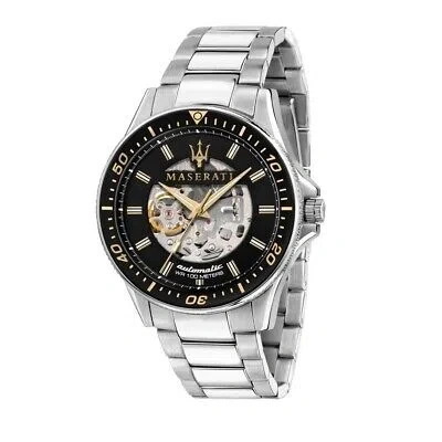 Pre-owned Maserati Watch  Man Woman Challenge Automatic Steel/black R8823140002