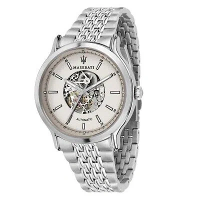 Pre-owned Maserati Watch  Man Woman Legend Automatic Steel/white R8823138001