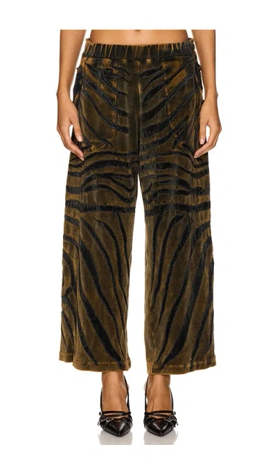 Masha Popova Animal Pattern Joggers In Brown