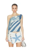 Masha Popova Backless Top In Blue