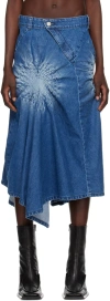 Masha Popova Blue Drift Skirt In Indigo Blue