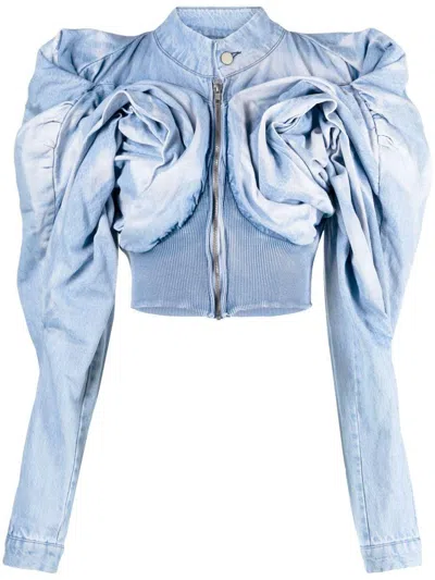 Masha Popova Draped Denim Jacket