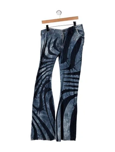 Pre-owned Masha Popova High-rise Wide Leg Jeans In Blue